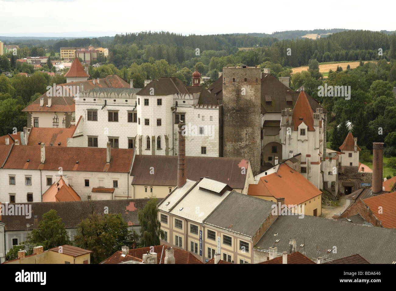 Sight on the castel Jindrichuv Hradec Southern Bohemia Czech republic Europe Stock Photo