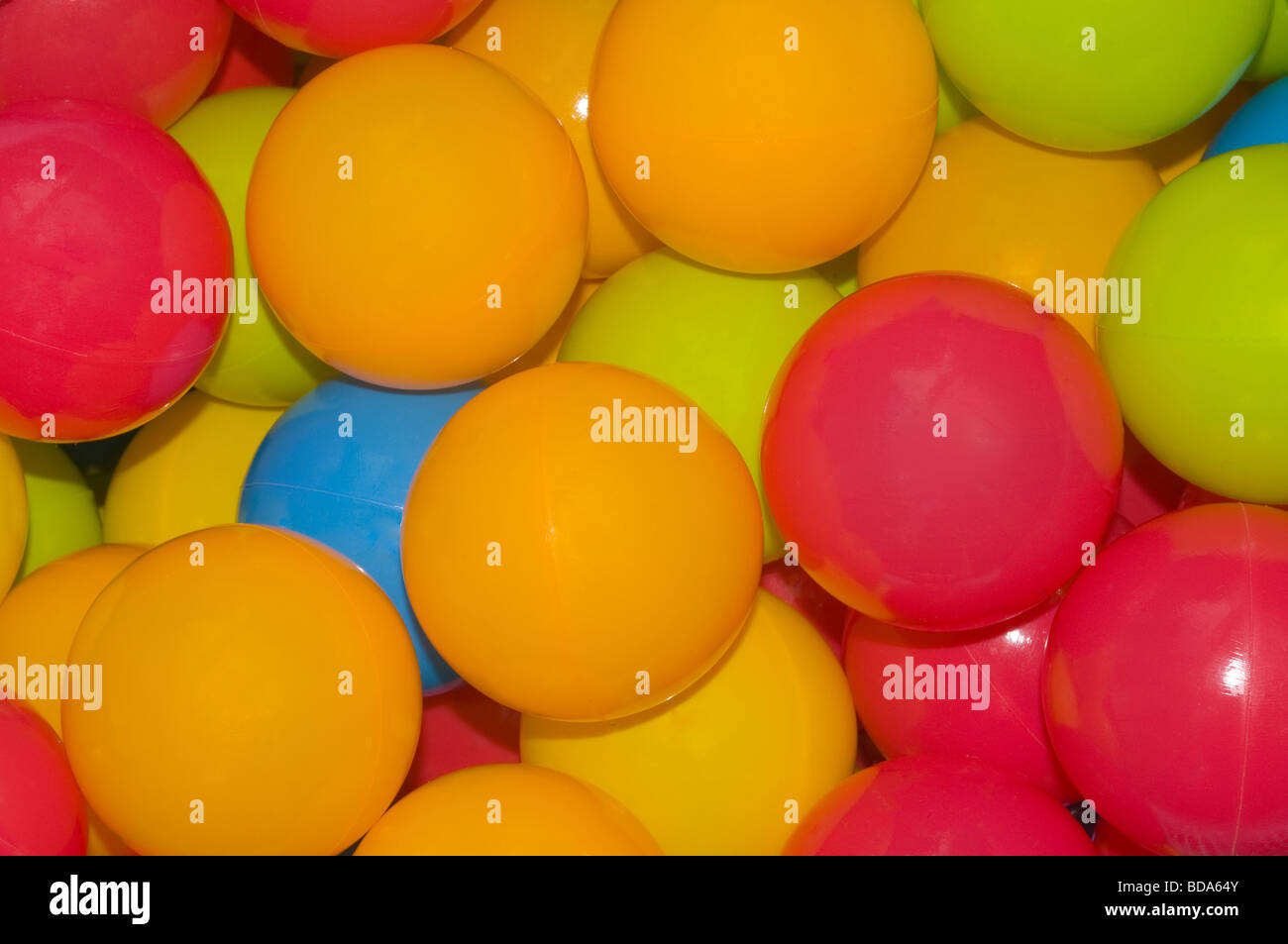 brightly Coloured Plastic Balls Stock Photo Alamy
