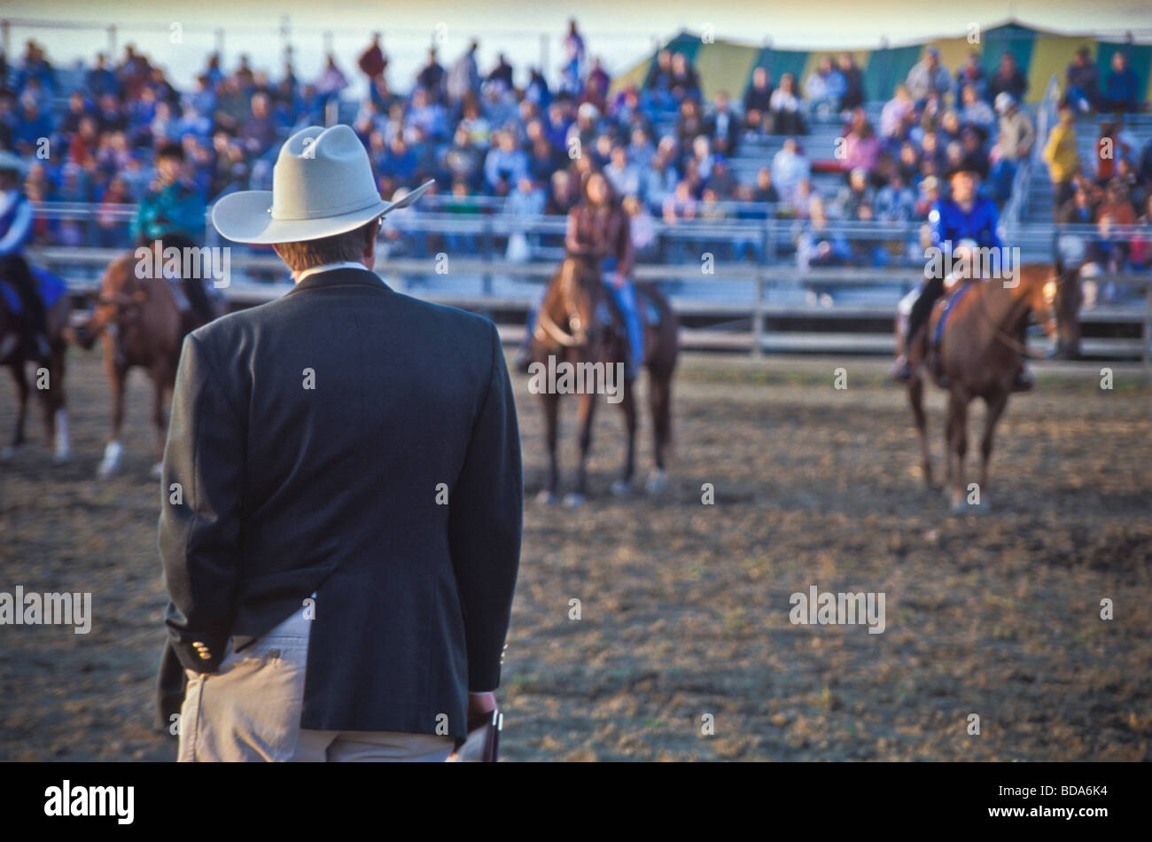 Cowboy judge county fair rodeo Stock Photo Alamy