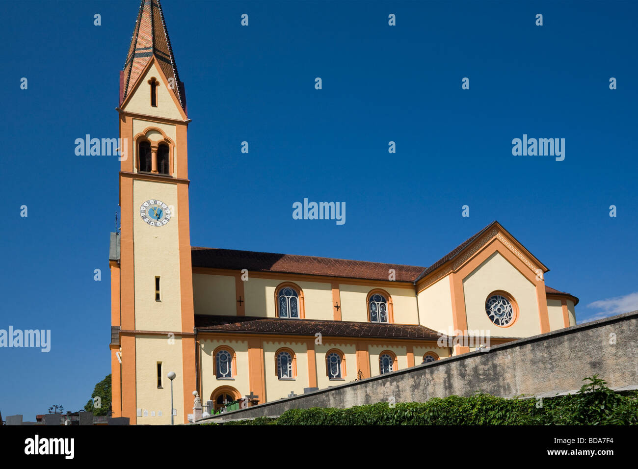 Saints Peter and Paul Catholic Church in Telfs, Innsbruck Land Tirol Austria EU Stock Photo