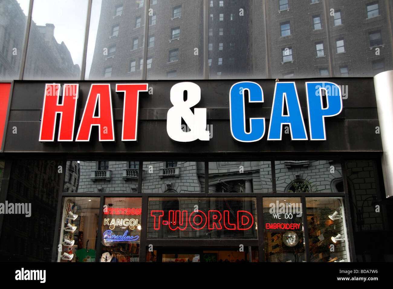 The store front of the Hat & Cap shop on Broadway, New York Stock Photo -  Alamy