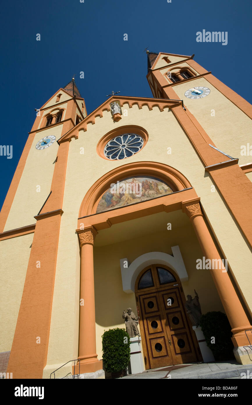 Saints Peter and Paul Catholic Church in Telfs, Innsbruck Land Tirol Austria EU Stock Photo