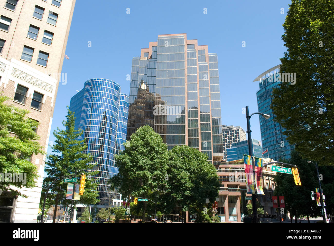 Buildings in downtown Vancouver, Canada Stock Photo