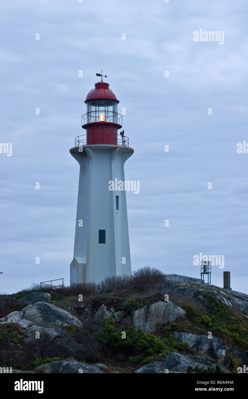 Lighthouse with beacon, West Vancouver, BC, Canada Stock Photo Alamy