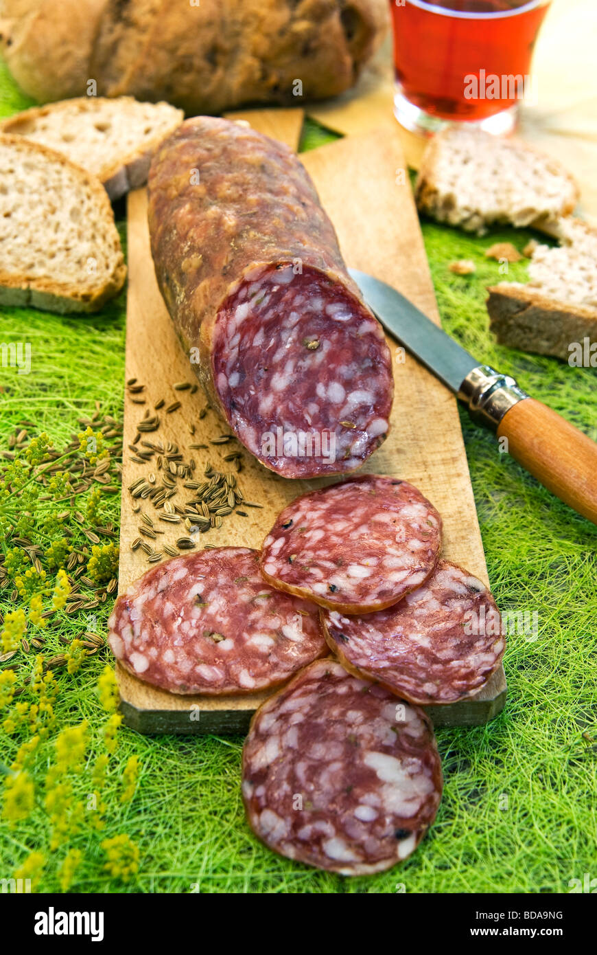 finocchiona, tuscan salami with fennel seeds, sbriciolona, florence