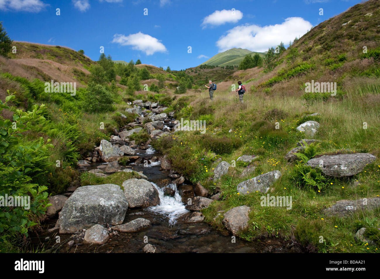 Ben Lawers with Visitors Stock Photo