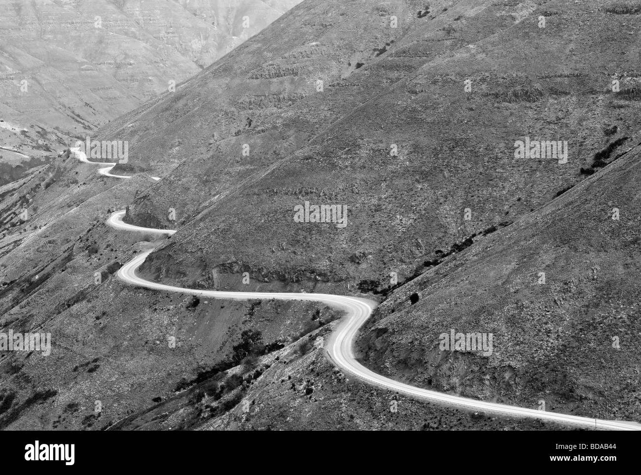 Enterprise Lewiston Highway 129 with spring growth Oregon Stock Photo