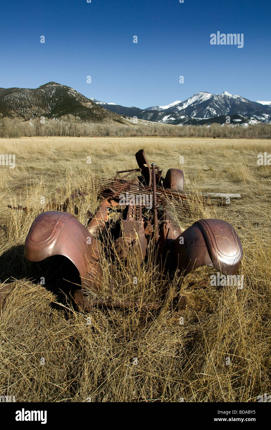 Old Car Montana Stock Photo Alamy