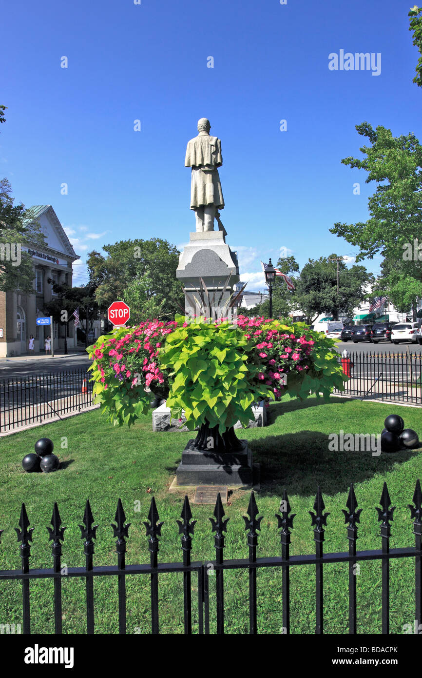 Civil War monument, Sag Harbor, Long Island NY Stock Photo