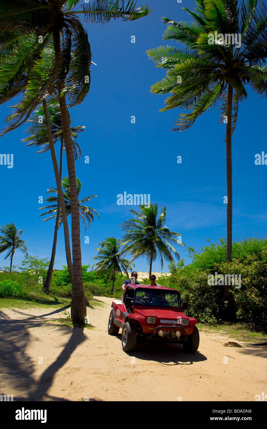 Tourists on Beach Buggy in Brazil Stock Photo