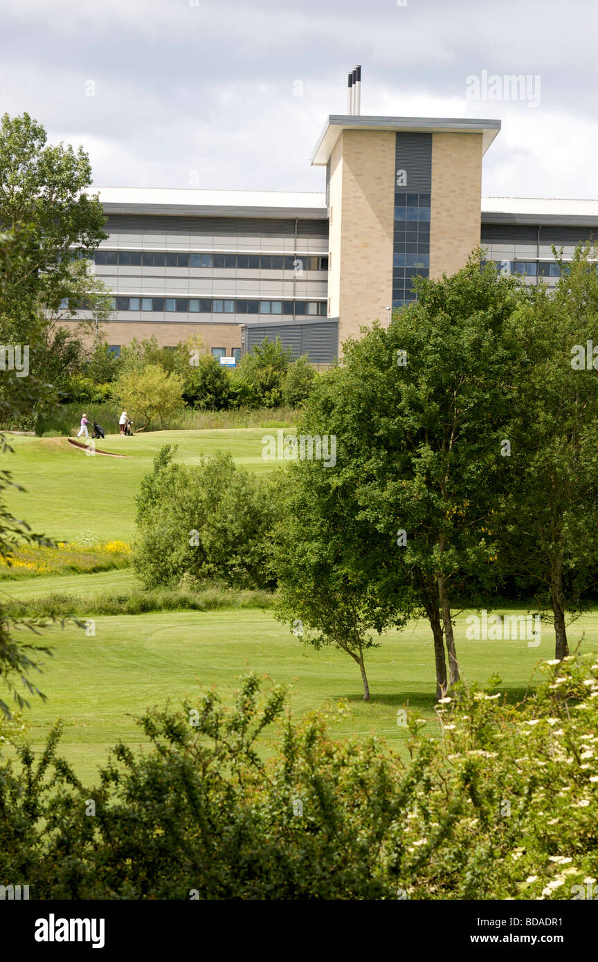 Stanley park golf course and Lancashire cardiac unit at Victoria hospital Stock Photo