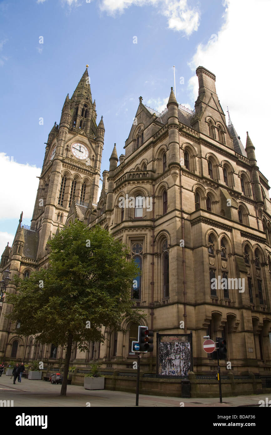 Manchester England Uk Neo Gothic Architecture Of The Town Hall