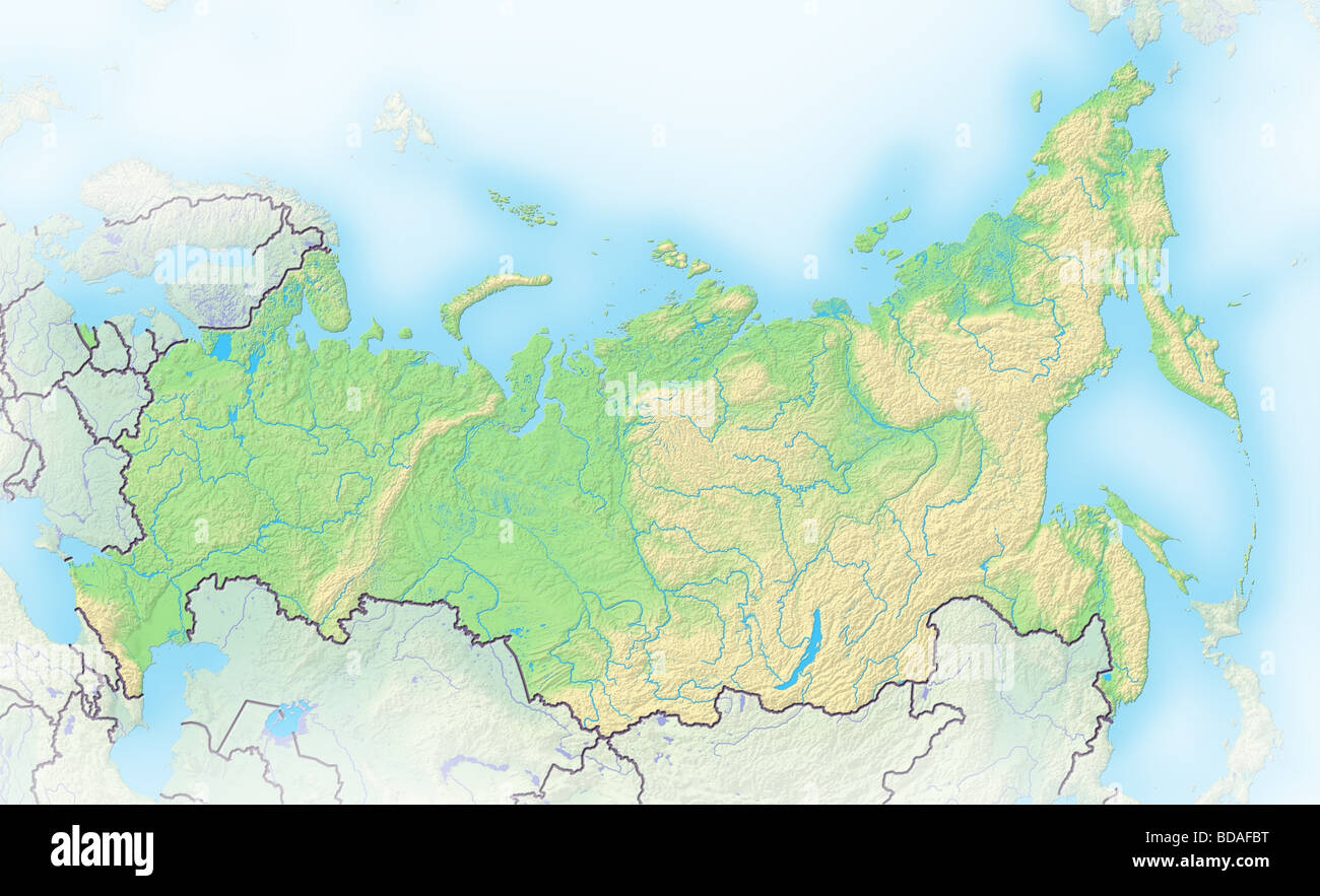 Russia map hi-res stock photography and images - Alamy