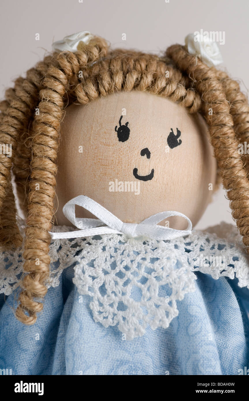 Hand made rag doll. Stock Photo