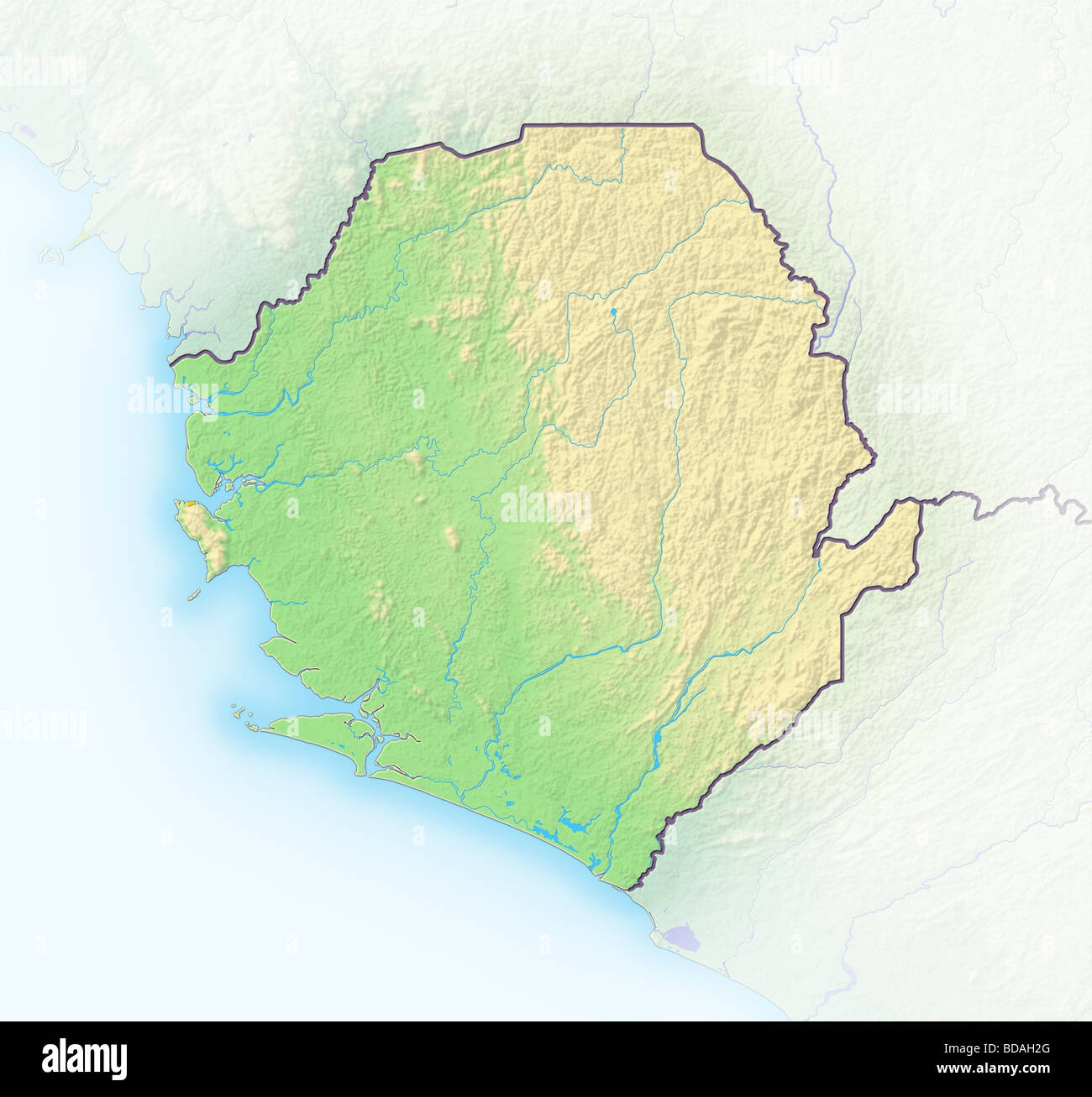 Sierra leone map hi-res stock photography and images - Alamy