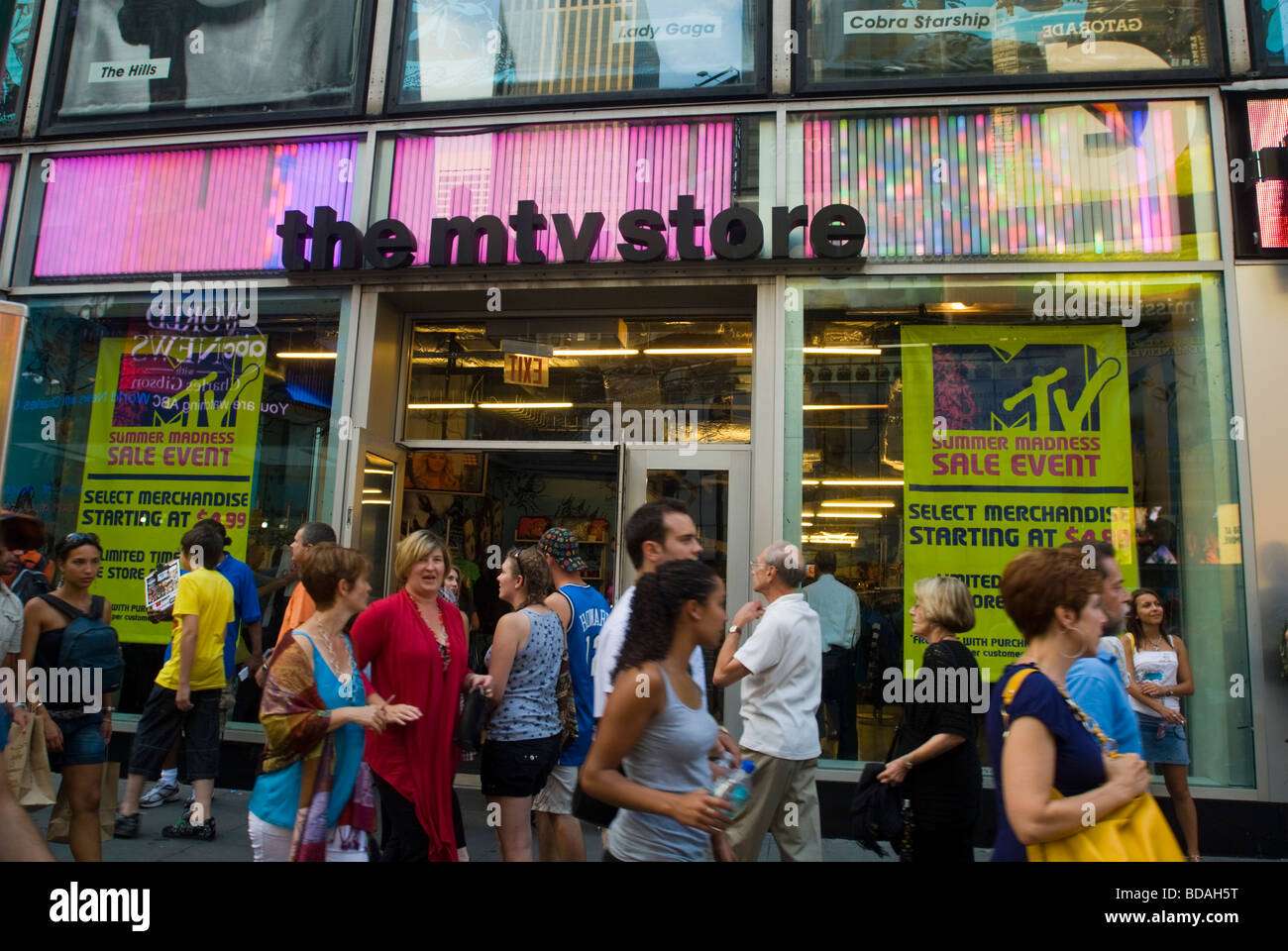 The MTV store and studio in Times Square in New York Stock Photo - Alamy