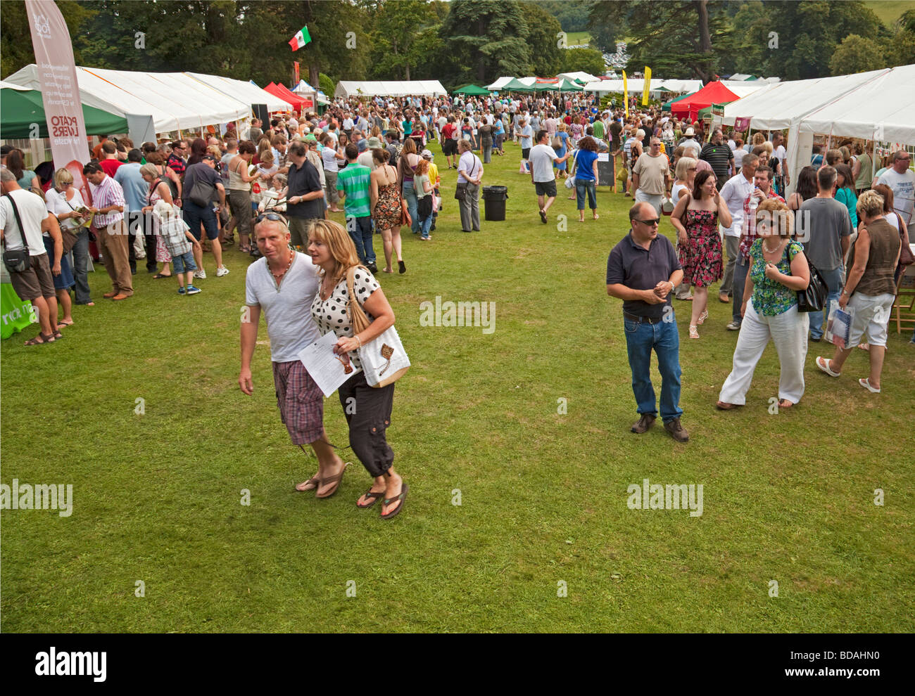 Crowds attending the West Dean Chilli Fiesta West Sussex England UK Stock Photo