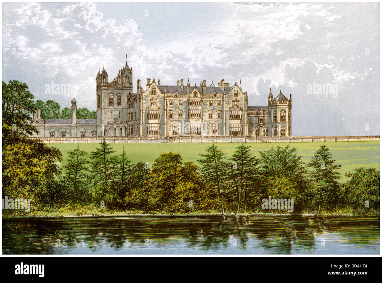 Worsley Hall, Lancashire, home of the Earl of Ellesmere, c1880. Artist Unknown Stock Photo Alamy