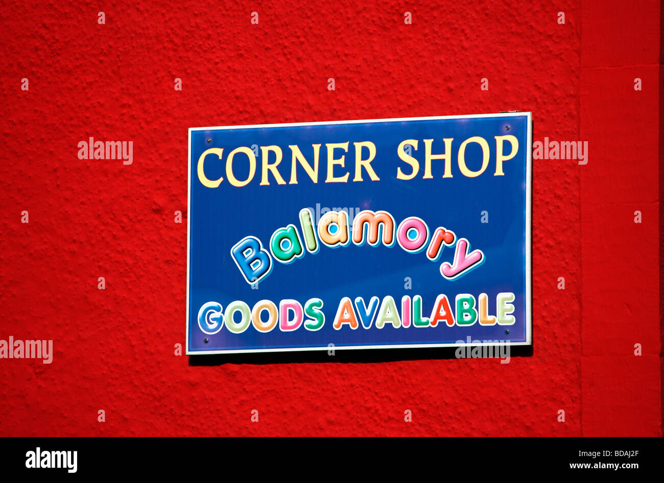 Balamory sign in Tobermory Stock Photo
