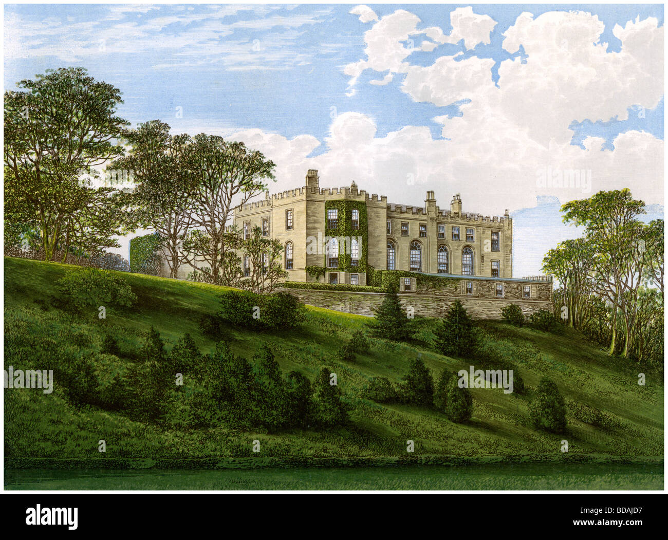 Workington Hall, Cumberland, home of the Curwen family, c1880. Artist