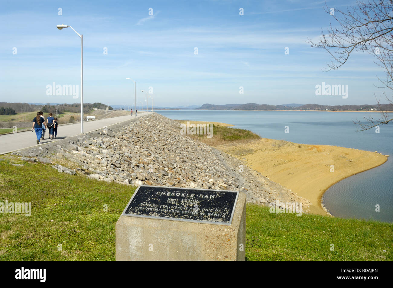 Cherokee Dam in Jefferson County, Tennessee, USA. Hydroelectric power