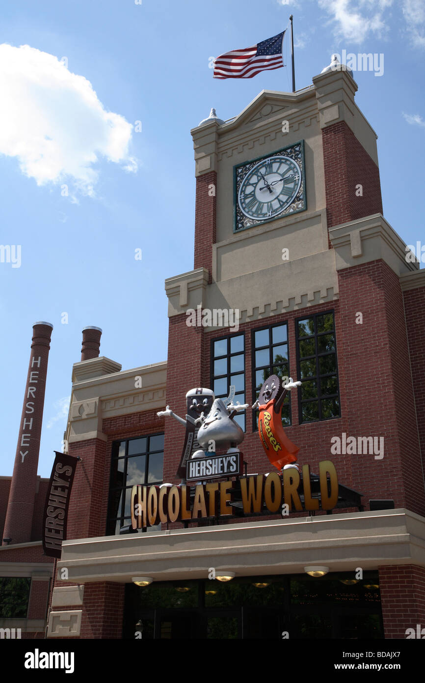Entrance to Hershey’s chocolate world. Stock Photo