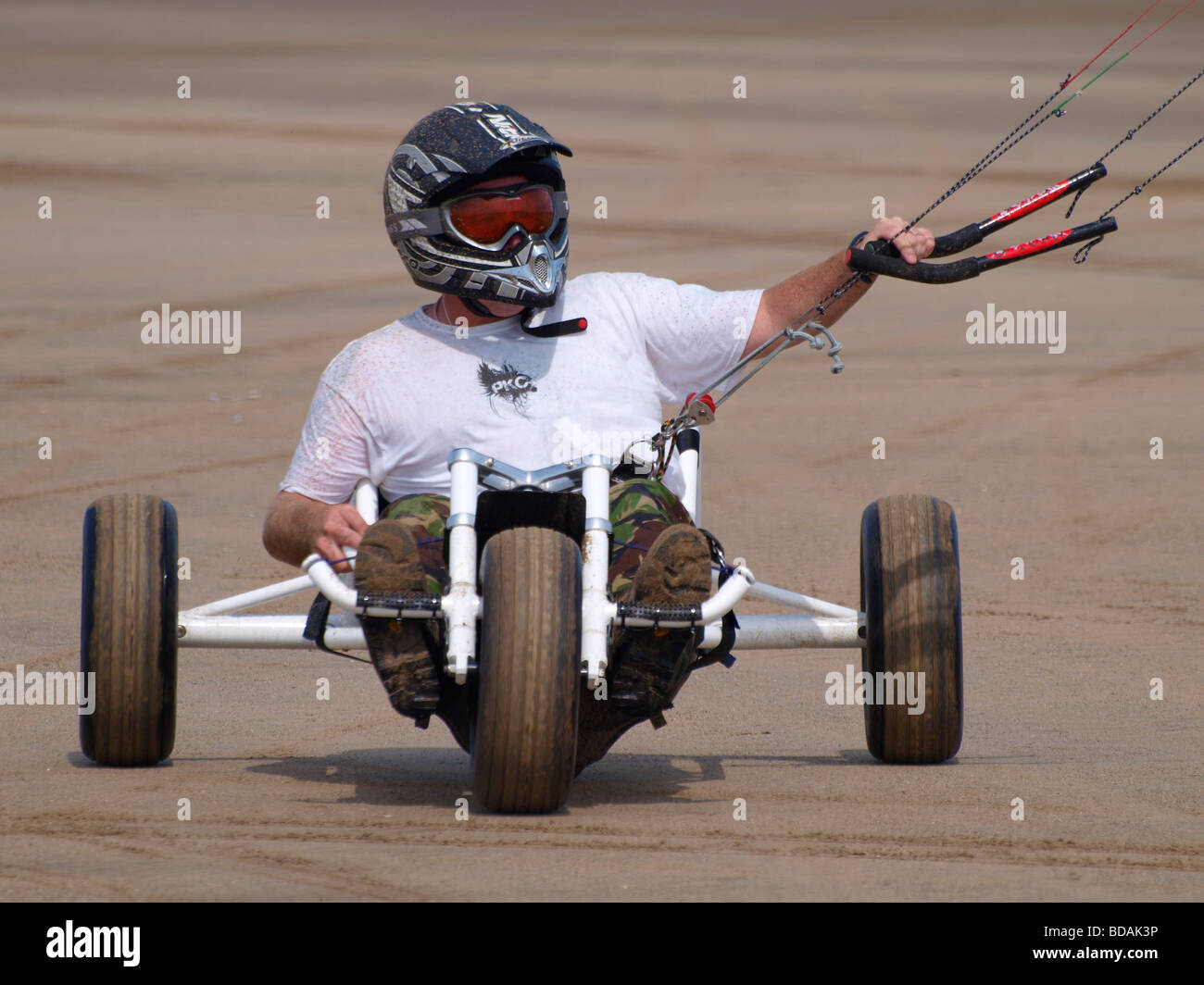 kite buggying Westward Ho Devon Stock Photo Alamy