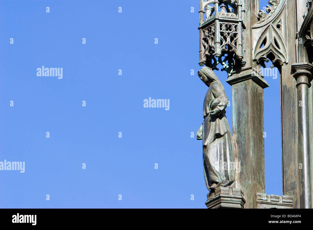 Detail from the statue of the Duke of Buccleuch outside St. Giles