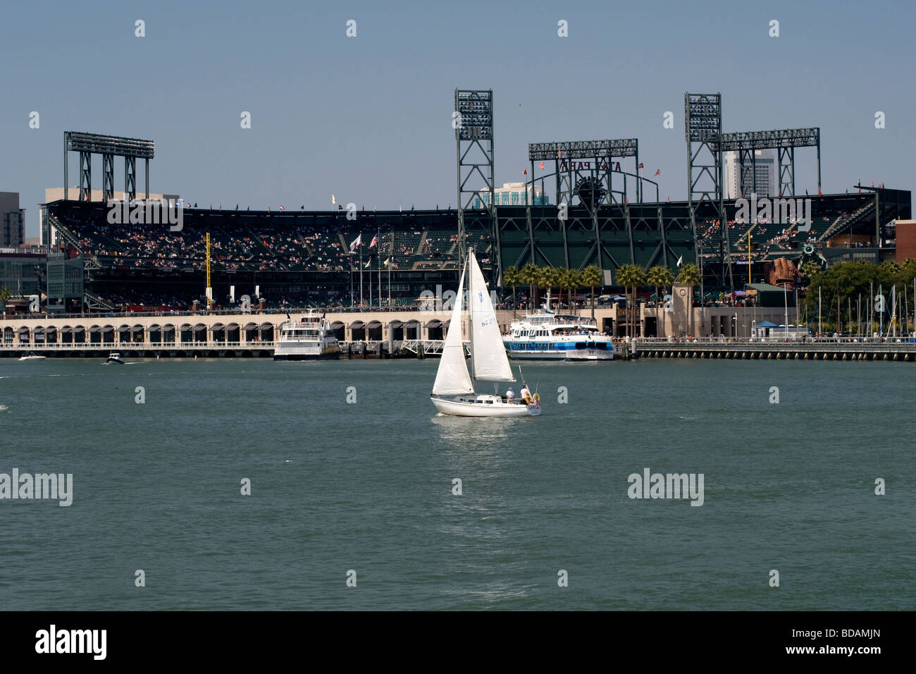 San Francisco Giants Game at AT&T Park. Stock Photo