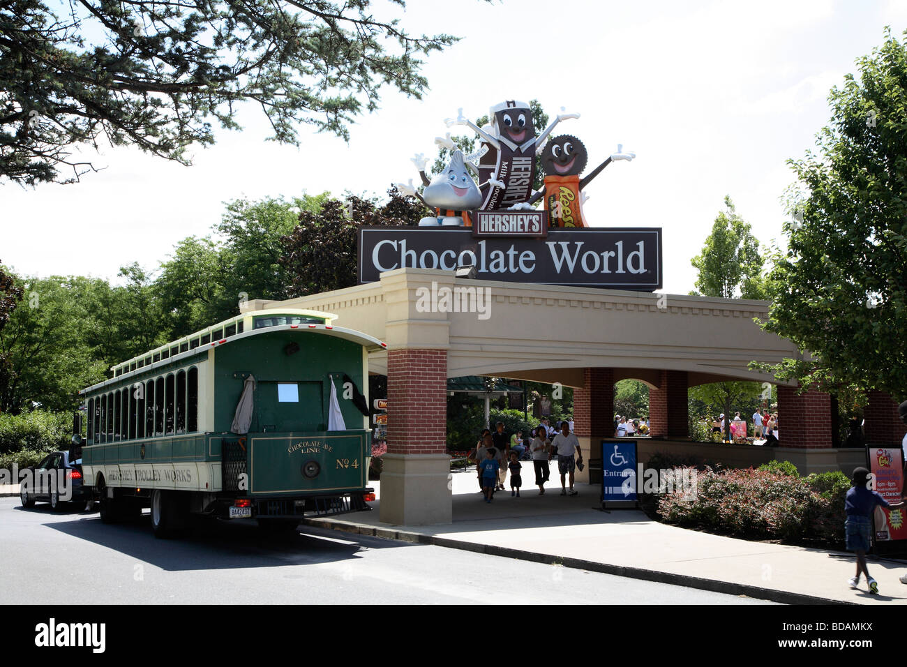 Chocolate world welcome in Hershey PA. Stock Photo