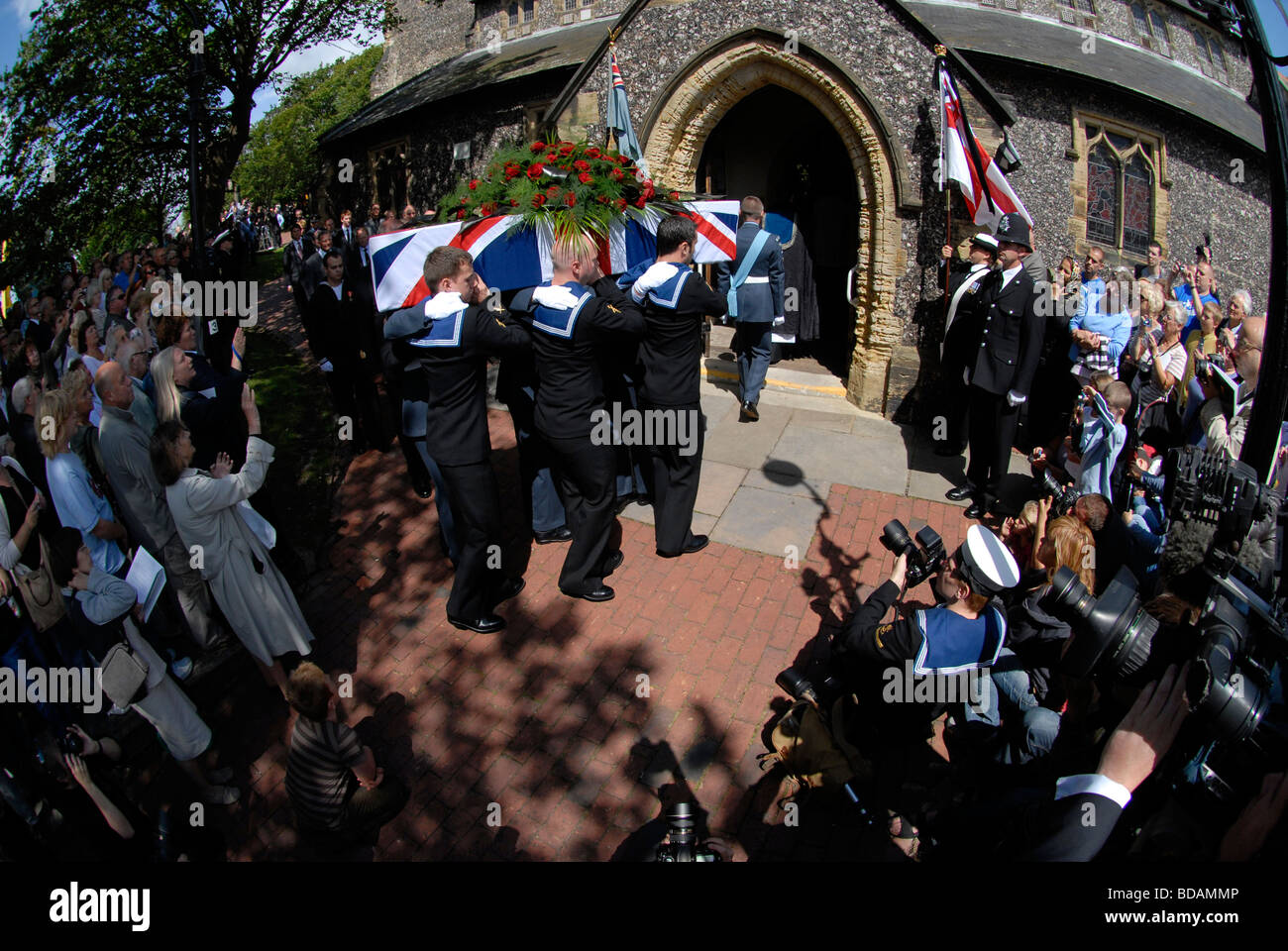 Funeral of Henry Allingham First World War veteran and oldest man in world at his passing, Sussex, UK Stock Photo