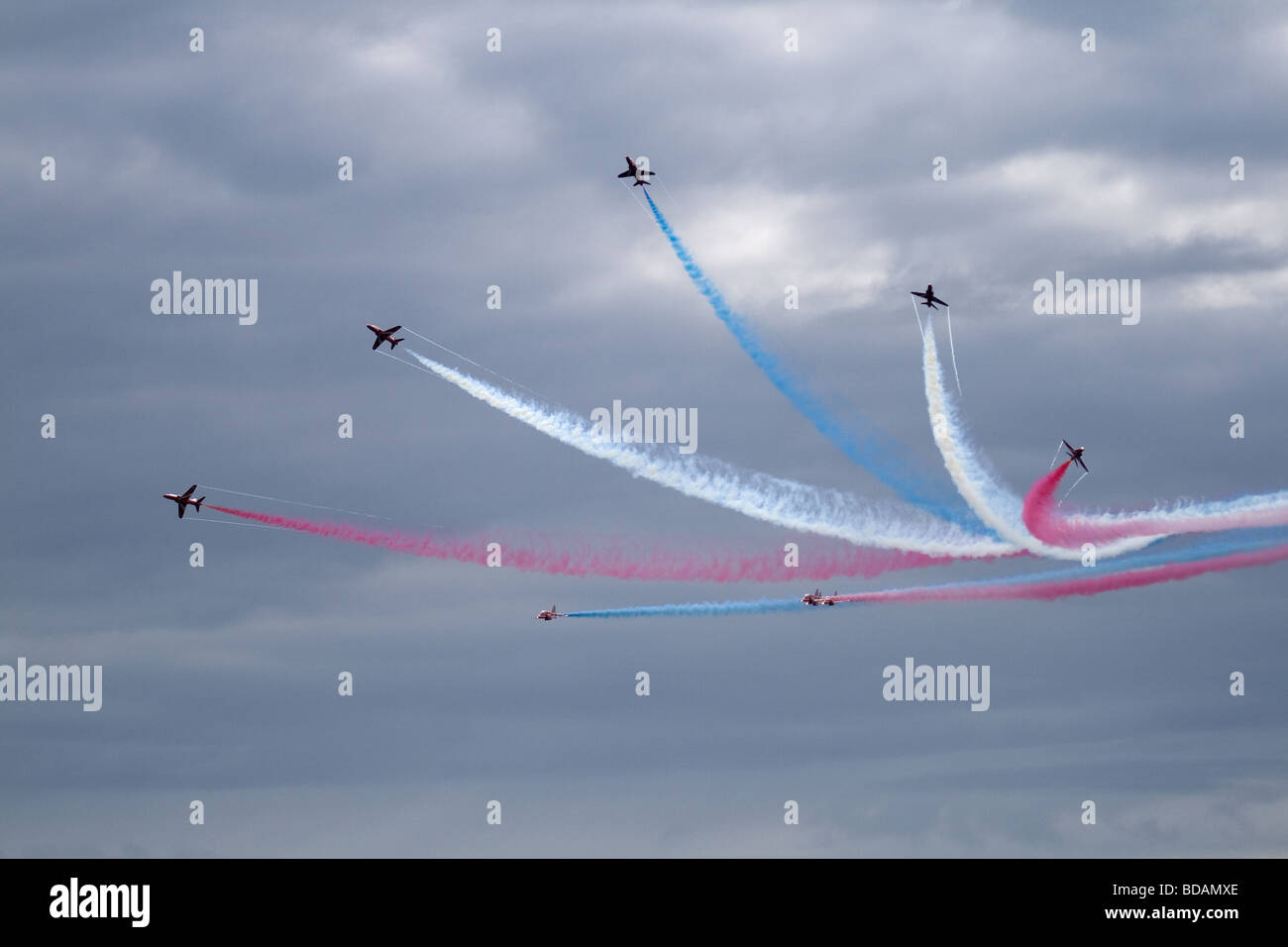 Red Arrows at Blackpool Airshow August 2009 Stock Photo Alamy