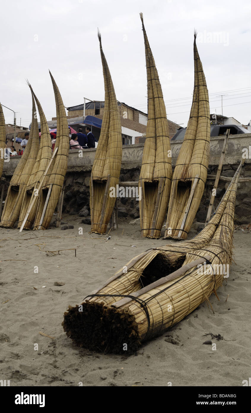 African Reed Boats Peru huanchaco reed boats hi-res stock photography and images - Alamy