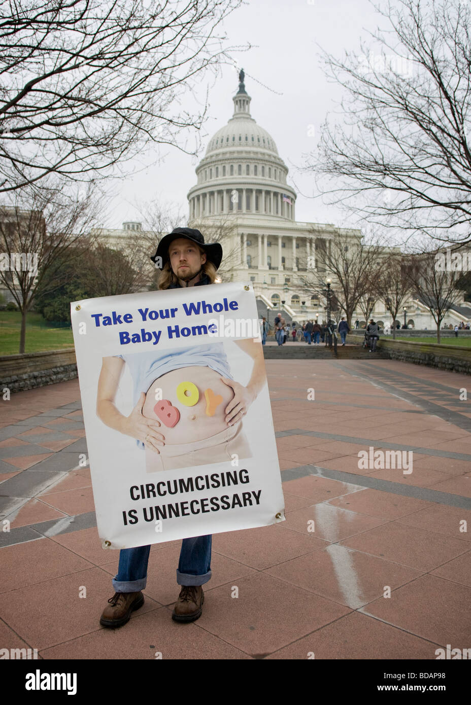 Anti-circumcision movement lobbyist - Washington, DC USA Stock Photo ...