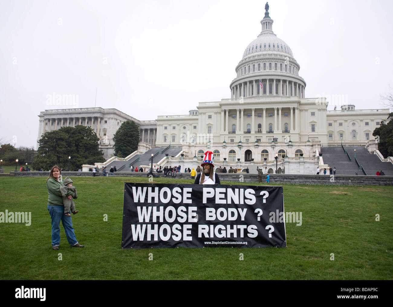 Anti-circumcision movement lobbyist - Washington, DC USA Stock Photo