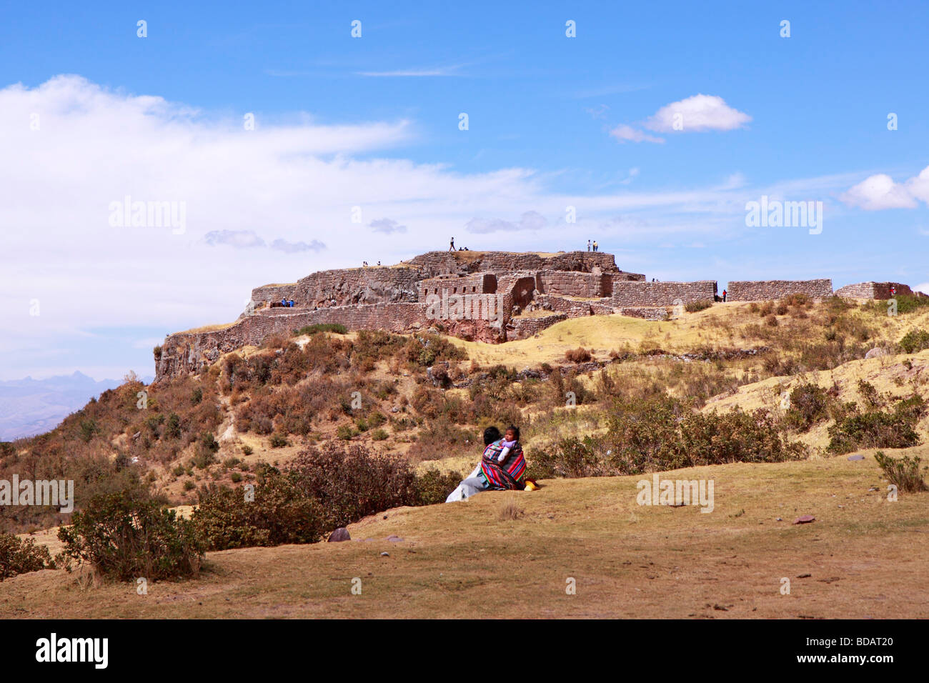 Inca Ruins of Puca Pucara, Cuzco, Peru, South America Stock Photo