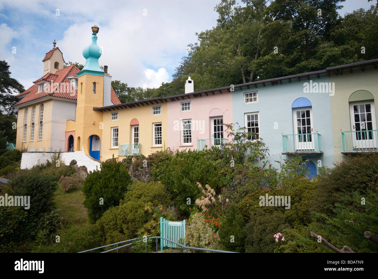 Portmerion Cottages Wales Stock Photo 25439829 Alamy