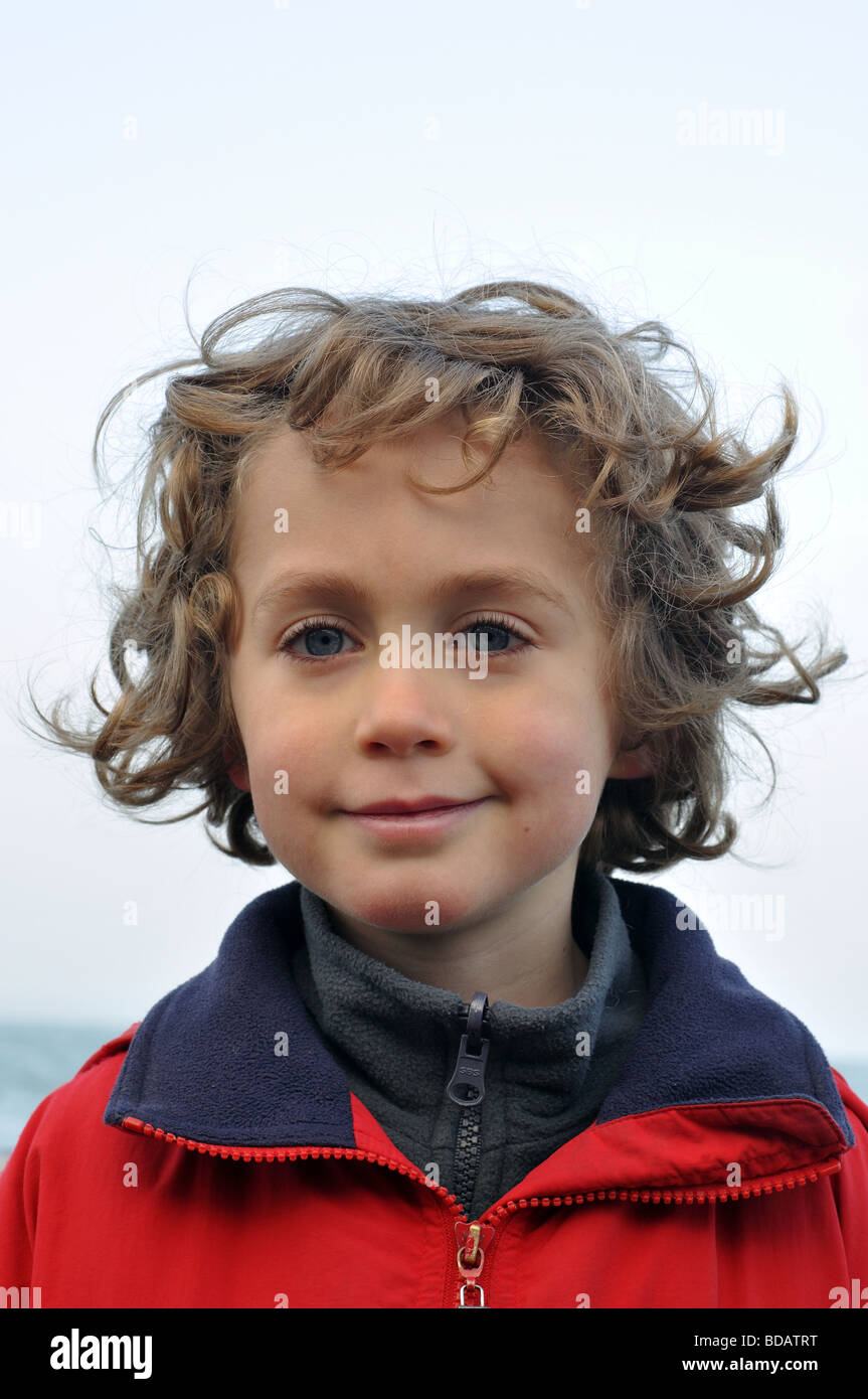 latency stage, Young Boy, Portrait, No Background, Cowes, Isle of Wight, England, UK, GB' Stock Photo