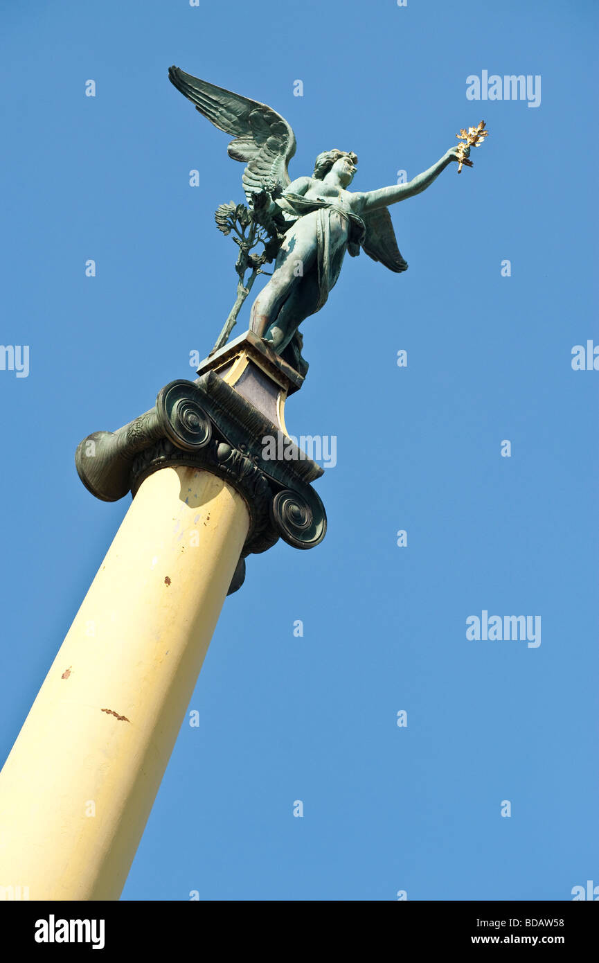 Czech Republic Prague statue on Cechuv bridge Stock Photo
