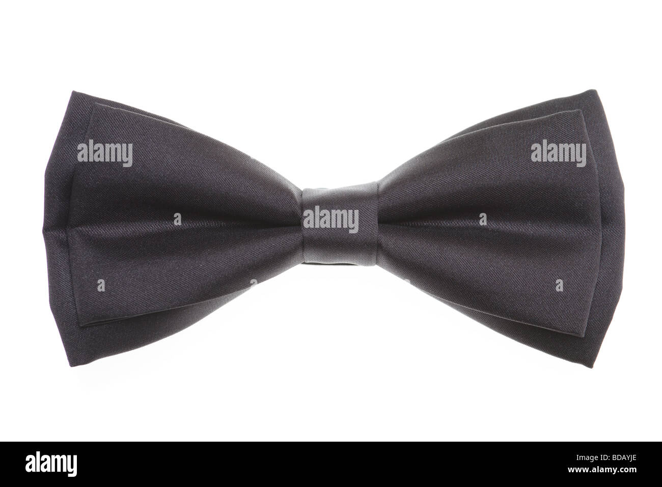 a black bow tie on white background Stock Photo