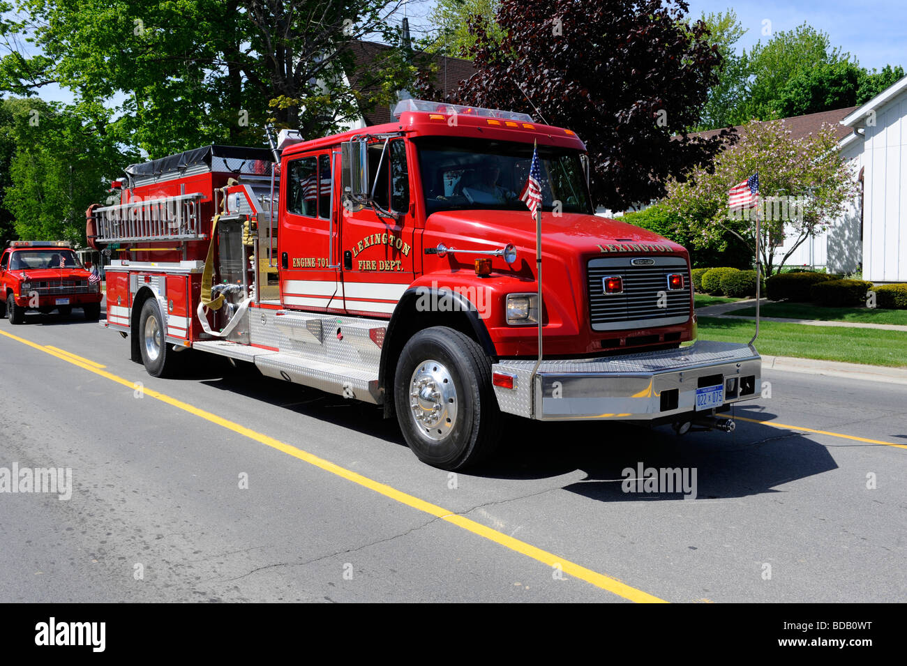 Yellow Firetruck Fire Truck Engine Emergency Vehicle Firefighter