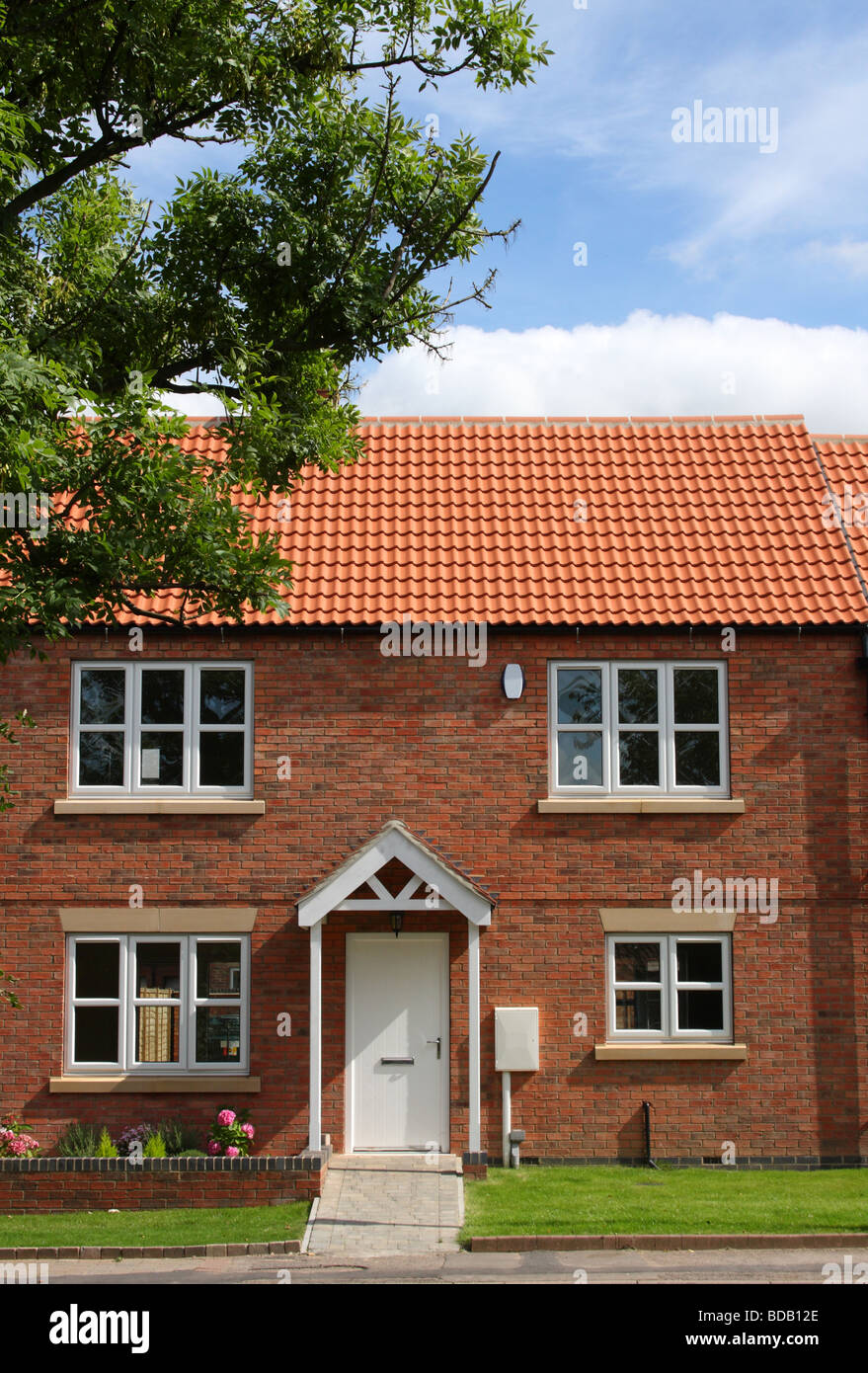A new build house in the village of Shelford, Nottinghamshire, England