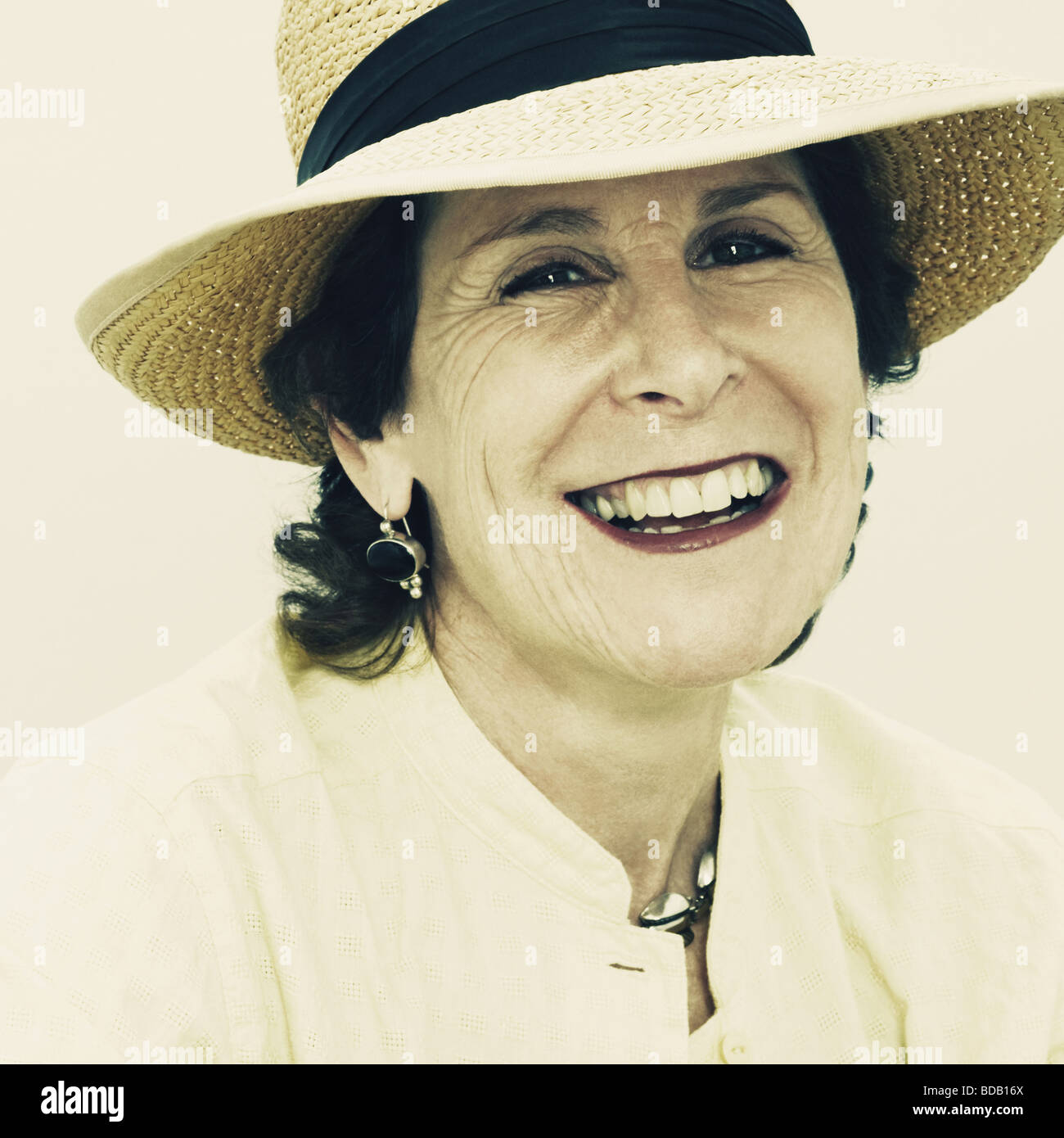 Portrait of a mature woman smiling Stock Photo - Alamy