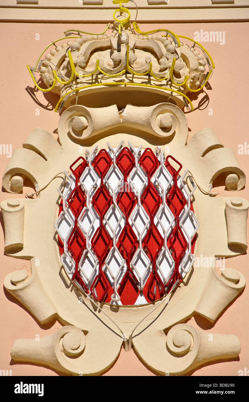 Monaco coat of arms Stock Photo - Alamy
