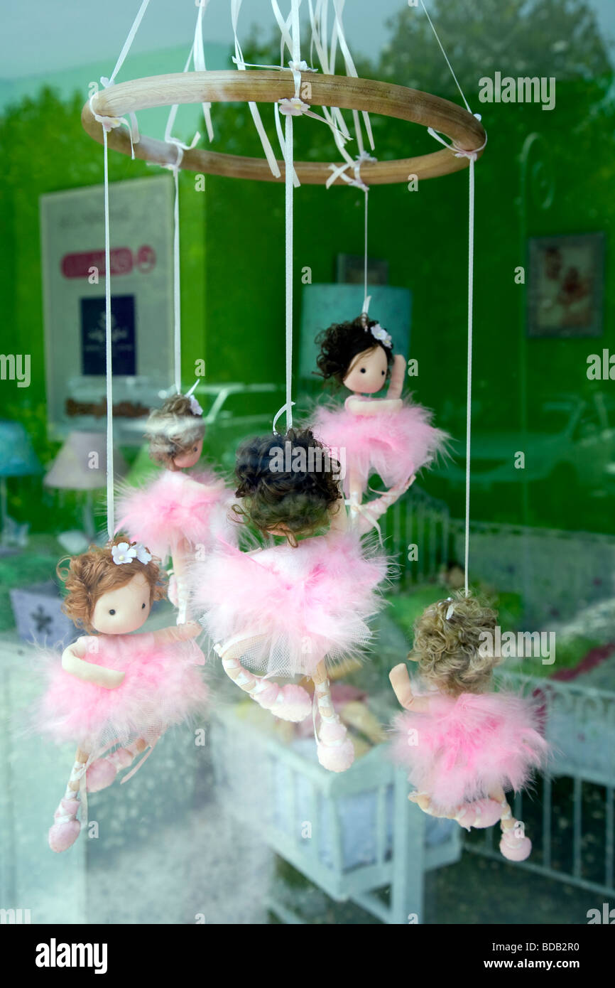 Window of upmarket children and baby boutique in Las Condes, Santiago, Chile Stock Photo