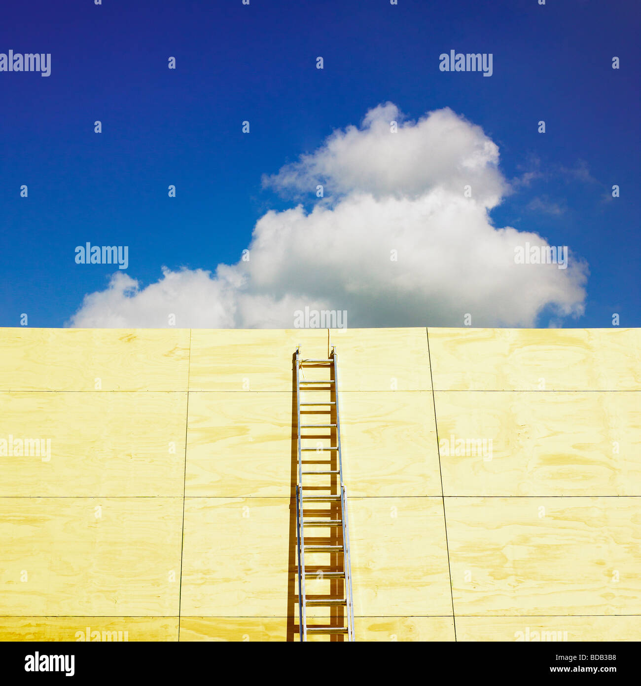 Ladder and blue sky. Stock Photo