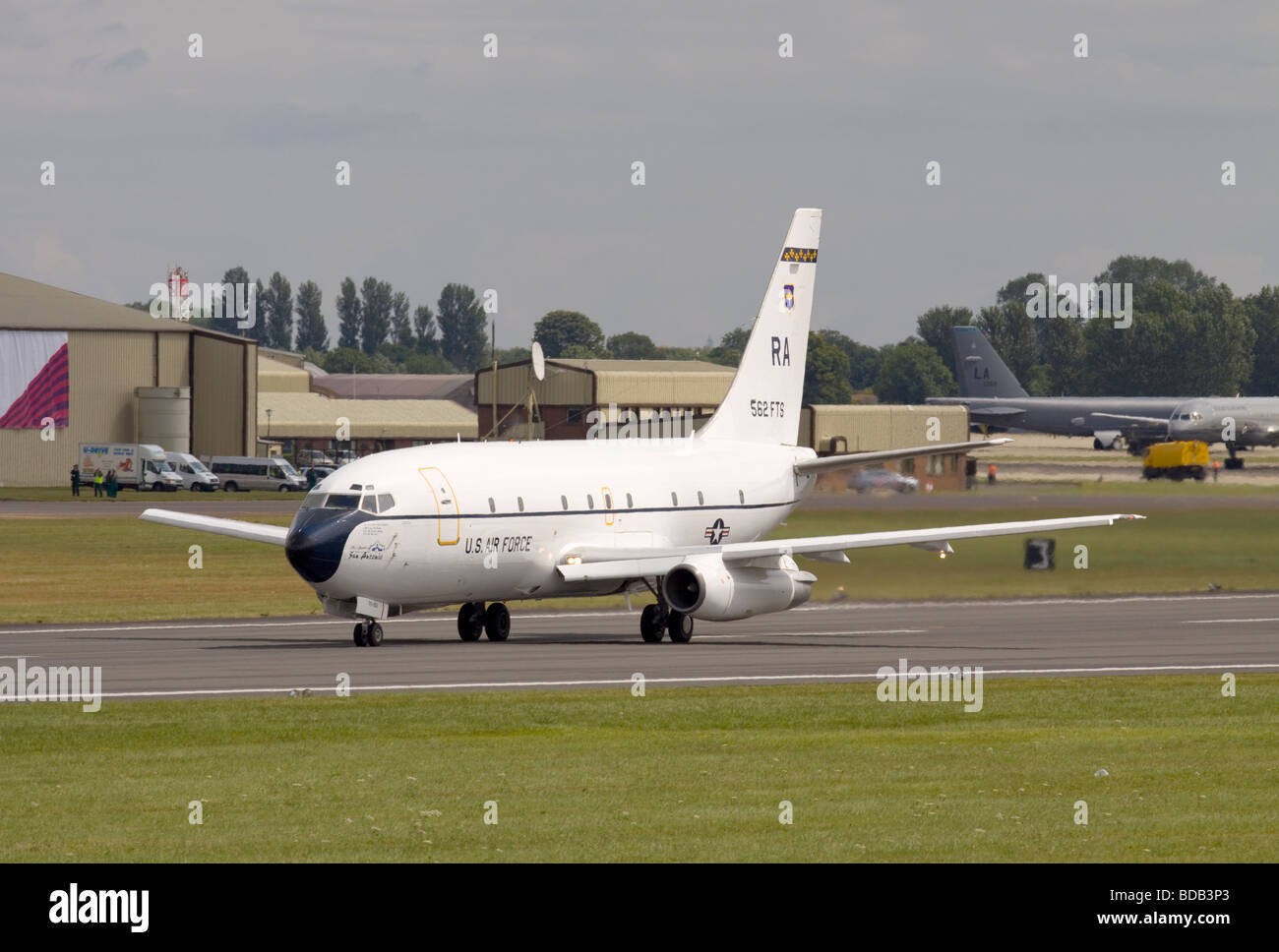 73-1153 United States Air Force Boeing T-43A (B737-200) taking off at The Royal International Air Tattoo RAF Fairford Stock Photo