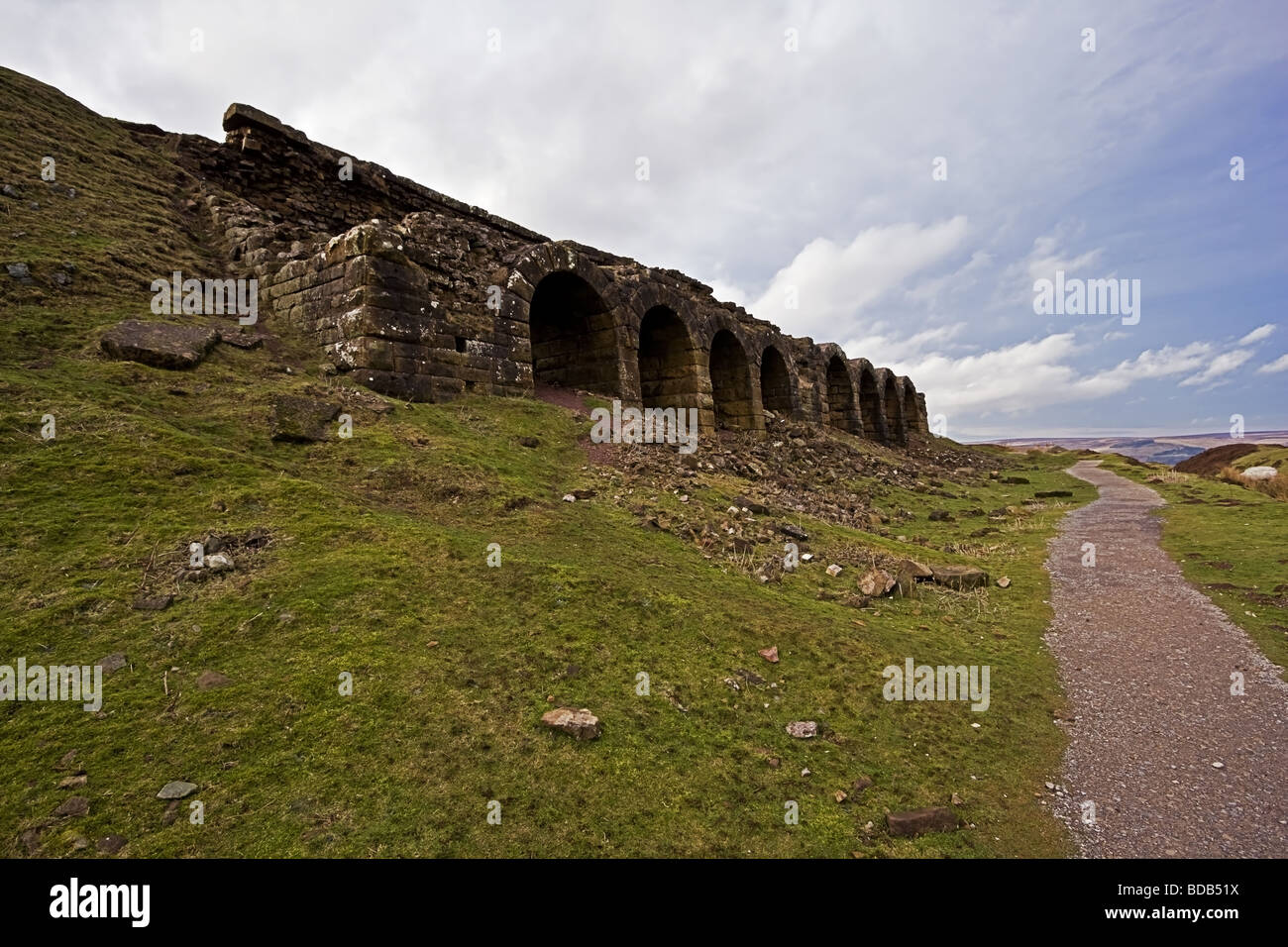 Landscape photograph of the iron works at Chimney Bank, Rosedale Stock Photo Alamy