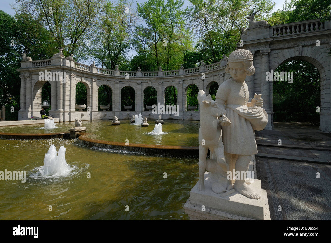 Berlin Germany Fairytale Fountain in Volkspark Friedrichshain Stock Photo