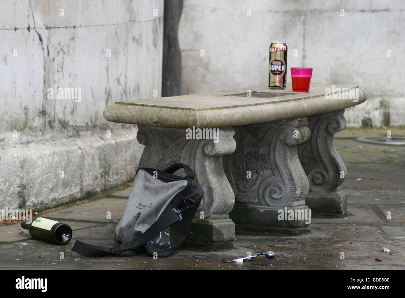 Tramps Bench, London Stock Photo